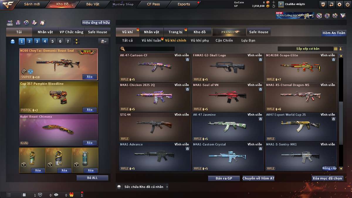 shop acc cf uy tin gia re